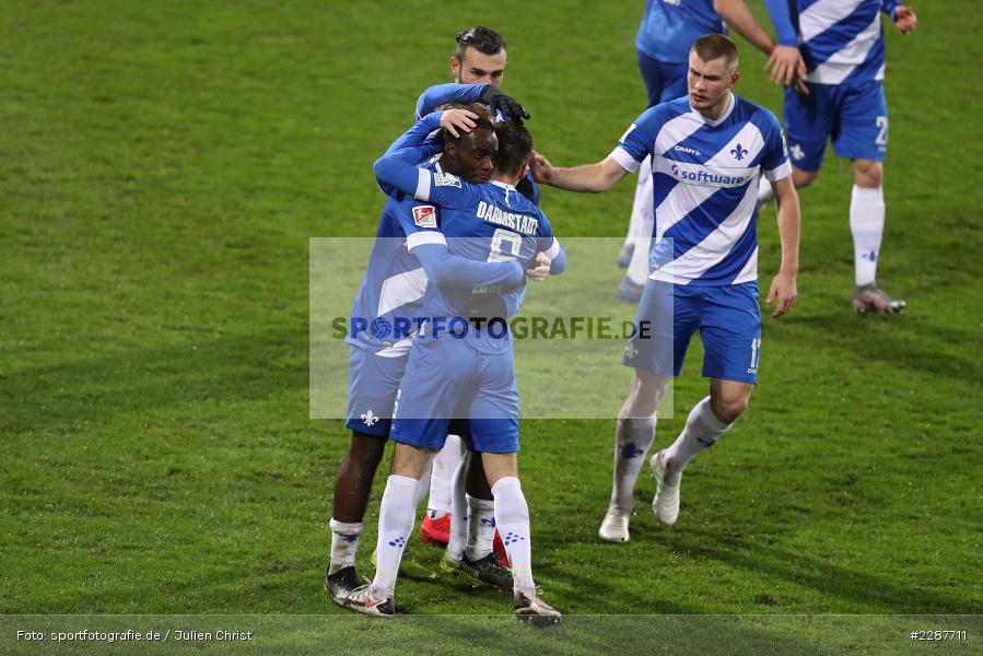 Nicolai Rapp, Fabian Holland, Erich Berko, Serdar Dursun, Ausgleich, Emotionen, Tor, Torjubel, Marvin Mehlem, Merck-Stadion, Darmstadt, 27.01.2021, DFL, sport, action, Fussball, Deutschland, Januar 2021, Saison 2020/2021, SVS, D98, Bundesliga, 2. Bundesliga, SV Sandhausen, SV Darmstadt 98 - Bild-ID: 2287711 Nicolai Rapp, Fabian Holland, Erich Berko, Serdar Dursun, Ausgleich, Emotionen, Tor, Torjubel, Marvin Mehlem, Merck-Stadion, Darmstadt, 27.01.2021, DFL, sport, action, Fussball, Deutschland, Januar 2021, Saison 2020/2021, SVS, D98, Bundesliga, 2. Bundesliga, SV Sandhausen, SV Darmstadt 98 - Bild-ID: 2287711