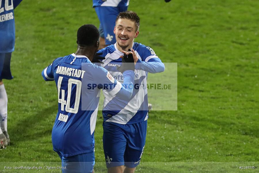 Erich Berko, Torjubel, Marvin Mehlem, Merck-Stadion, Darmstadt, 27.01.2021, DFL, sport, action, Fussball, Deutschland, Januar 2021, Saison 2020/2021, SVS, D98, Bundesliga, 2. Bundesliga, SV Sandhausen, SV Darmstadt 98 - Bild-ID: 2287715 Erich Berko, Torjubel, Marvin Mehlem, Merck-Stadion, Darmstadt, 27.01.2021, DFL, sport, action, Fussball, Deutschland, Januar 2021, Saison 2020/2021, SVS, D98, Bundesliga, 2. Bundesliga, SV Sandhausen, SV Darmstadt 98 - Bild-ID: 2287715