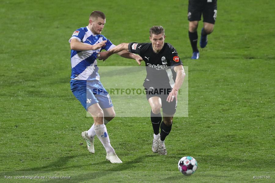 Lars Lukas Mai, Kevin Behrens, Merck-Stadion, Darmstadt, 27.01.2021, DFL, sport, action, Fussball, Deutschland, Januar 2021, Saison 2020/2021, SVS, D98, Bundesliga, 2. Bundesliga, SV Sandhausen, SV Darmstadt 98 - Bild-ID: 2287769 Lars Lukas Mai, Kevin Behrens, Merck-Stadion, Darmstadt, 27.01.2021, DFL, sport, action, Fussball, Deutschland, Januar 2021, Saison 2020/2021, SVS, D98, Bundesliga, 2. Bundesliga, SV Sandhausen, SV Darmstadt 98 - Bild-ID: 2287769