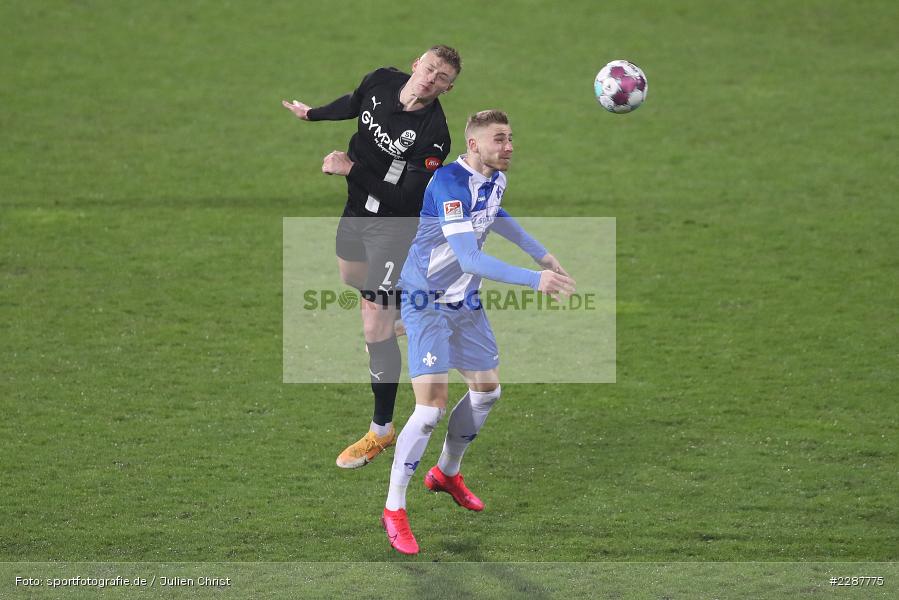 Aleksandr Zhirov, Felix Platte, Merck-Stadion, Darmstadt, 27.01.2021, DFL, sport, action, Fussball, Deutschland, Januar 2021, Saison 2020/2021, SVS, D98, Bundesliga, 2. Bundesliga, SV Sandhausen, SV Darmstadt 98 - Bild-ID: 2287775 Aleksandr Zhirov, Felix Platte, Merck-Stadion, Darmstadt, 27.01.2021, DFL, sport, action, Fussball, Deutschland, Januar 2021, Saison 2020/2021, SVS, D98, Bundesliga, 2. Bundesliga, SV Sandhausen, SV Darmstadt 98 - Bild-ID: 2287775