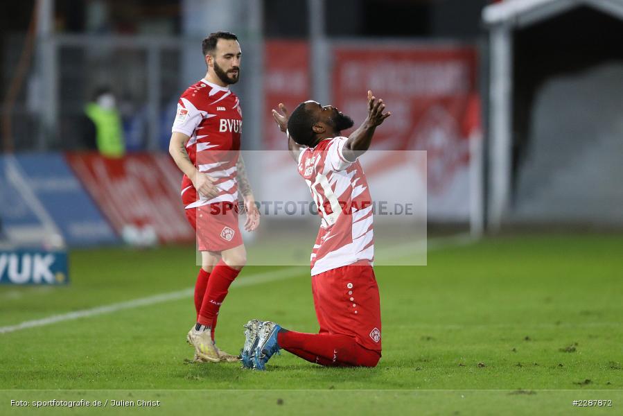 Freude, Torjubel, Ridge Munsy, FLYERALARM Arena, Würzburg, 29.01.2021, DFL, sport, action, Fussball, Deutschland, Januar 2021, Saison 2020/2021, F95, FWK, Bundesliga, 2. Bundesliga, Fortuna Düsseldorf, FC Würzburger Kickers - Bild-ID: 2287872 Freude, Torjubel, Ridge Munsy, FLYERALARM Arena, Würzburg, 29.01.2021, DFL, sport, action, Fussball, Deutschland, Januar 2021, Saison 2020/2021, F95, FWK, Bundesliga, 2. Bundesliga, Fortuna Düsseldorf, FC Würzburger Kickers - Bild-ID: 2287872