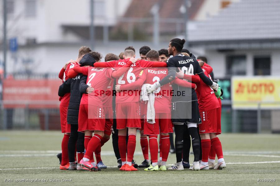Mannschaftskreis, Kunstrasenplatz, Alzenau, 06.02.2021, DFL, sport, action, Fussball, Deutschland, Februar 2021, Saison 2020/2021, RWK, FCB, Regionalliga Südwest, Regionalliga, TuS RW Koblenz, FC Bayern Alzenau - Bild-ID: 2288018 Mannschaftskreis, Kunstrasenplatz, Alzenau, 06.02.2021, DFL, sport, action, Fussball, Deutschland, Februar 2021, Saison 2020/2021, RWK, FCB, Regionalliga Südwest, Regionalliga, TuS RW Koblenz, FC Bayern Alzenau - Bild-ID: 2288018