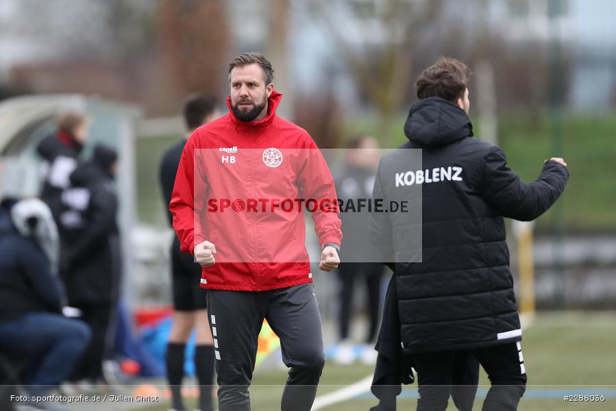 Quentin Fouley, Torjubel, Heiner Backhaus, Kunstrasenplatz, Alzenau, 06.02.2021, DFL, sport, action, Fussball, Deutschland, Februar 2021, Saison 2020/2021, RWK, FCB, Regionalliga Südwest, Regionalliga, TuS RW Koblenz, FC Bayern Alzenau - Bild-ID: 2288036 Quentin Fouley, Torjubel, Heiner Backhaus, Kunstrasenplatz, Alzenau, 06.02.2021, DFL, sport, action, Fussball, Deutschland, Februar 2021, Saison 2020/2021, RWK, FCB, Regionalliga Südwest, Regionalliga, TuS RW Koblenz, FC Bayern Alzenau - Bild-ID: 2288036