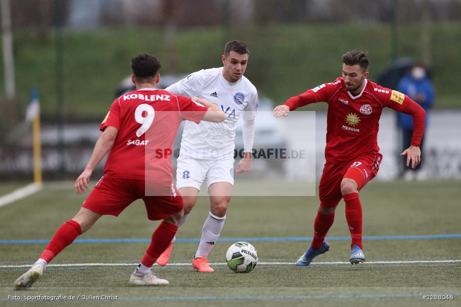 Valdrin Mustafa, Ahmet Sagat, Kreso Ljubicic, Kunstrasenplatz, Alzenau, 06.02.2021, DFL, sport, action, Fussball, Deutschland, Februar 2021, Saison 2020/2021, RWK, FCB, Regionalliga Südwest, Regionalliga, TuS RW Koblenz, FC Bayern Alzenau - Bild-ID: 2288048 Valdrin Mustafa, Ahmet Sagat, Kreso Ljubicic, Kunstrasenplatz, Alzenau, 06.02.2021, DFL, sport, action, Fussball, Deutschland, Februar 2021, Saison 2020/2021, RWK, FCB, Regionalliga Südwest, Regionalliga, TuS RW Koblenz, FC Bayern Alzenau - Bild-ID: 2288048