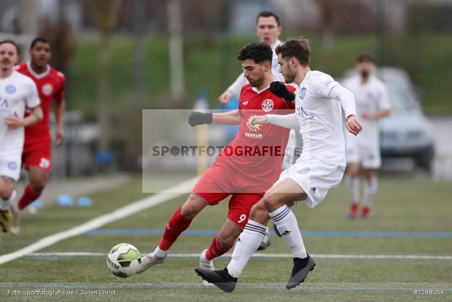 Ahmet Sagat, Dominik Crljenec, Kunstrasenplatz, Alzenau, 06.02.2021, DFL, sport, action, Fussball, Deutschland, Februar 2021, Saison 2020/2021, RWK, FCB, Regionalliga Südwest, Regionalliga, TuS RW Koblenz, FC Bayern Alzenau - Bild-ID: 2288054