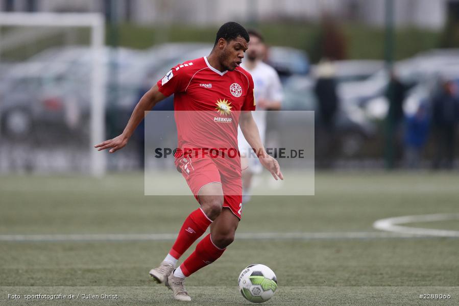 Arthur Ekalle, Kunstrasenplatz, Alzenau, 06.02.2021, DFL, sport, action, Fussball, Deutschland, Februar 2021, Saison 2020/2021, RWK, FCB, Regionalliga Südwest, Regionalliga, TuS RW Koblenz, FC Bayern Alzenau - Bild-ID: 2288066