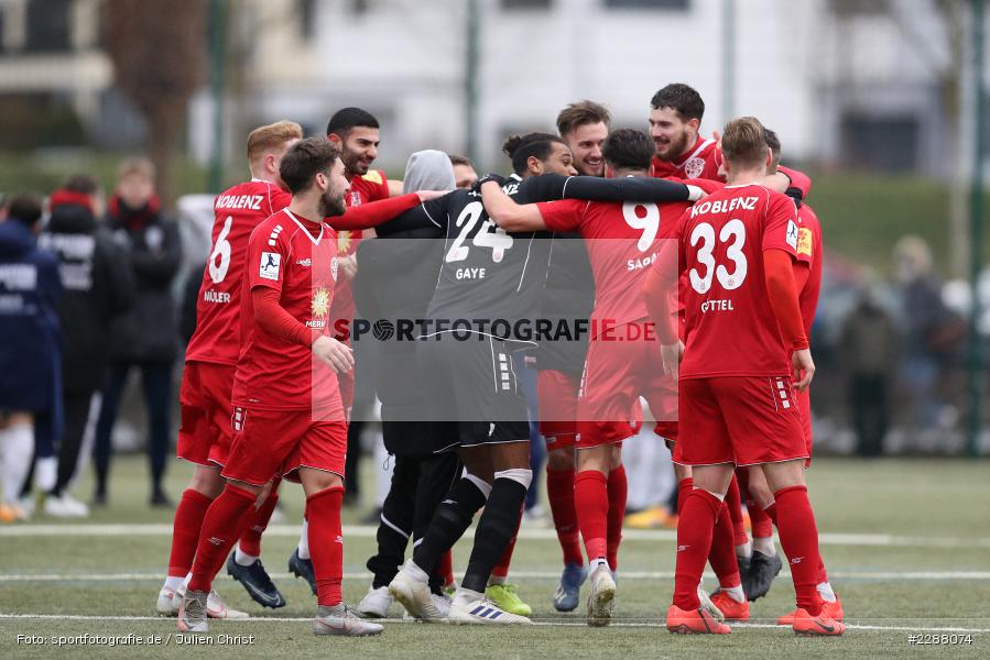 Feiern, Moritz Göttel, Leon Müller, Emotionen, Sieg, Freude, Baboucarr Gaye, Kunstrasenplatz, Alzenau, 06.02.2021, DFL, sport, action, Fussball, Deutschland, Februar 2021, Saison 2020/2021, RWK, FCB, Regionalliga Südwest, Regionalliga, TuS RW Koblenz, FC Bayern Alzenau - Bild-ID: 2288074 Feiern, Moritz Göttel, Leon Müller, Emotionen, Sieg, Freude, Baboucarr Gaye, Kunstrasenplatz, Alzenau, 06.02.2021, DFL, sport, action, Fussball, Deutschland, Februar 2021, Saison 2020/2021, RWK, FCB, Regionalliga Südwest, Regionalliga, TuS RW Koblenz, FC Bayern Alzenau - Bild-ID: 2288074