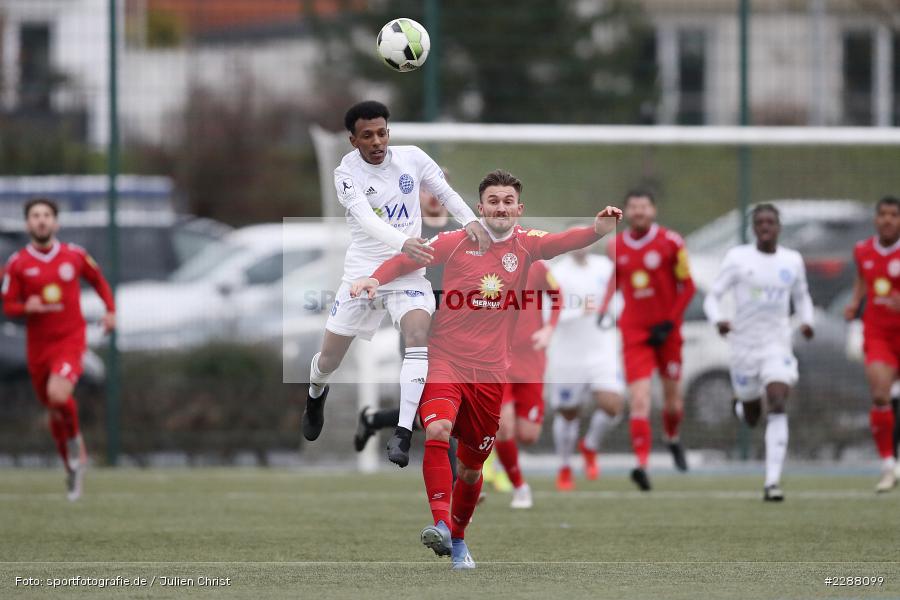 Valdrin Mustafa, Henok Teklab, Kunstrasenplatz, Alzenau, 06.02.2021, DFL, sport, action, Fussball, Deutschland, Februar 2021, Saison 2020/2021, RWK, FCB, Regionalliga Südwest, Regionalliga, TuS RW Koblenz, FC Bayern Alzenau - Bild-ID: 2288099 Valdrin Mustafa, Henok Teklab, Kunstrasenplatz, Alzenau, 06.02.2021, DFL, sport, action, Fussball, Deutschland, Februar 2021, Saison 2020/2021, RWK, FCB, Regionalliga Südwest, Regionalliga, TuS RW Koblenz, FC Bayern Alzenau - Bild-ID: 2288099