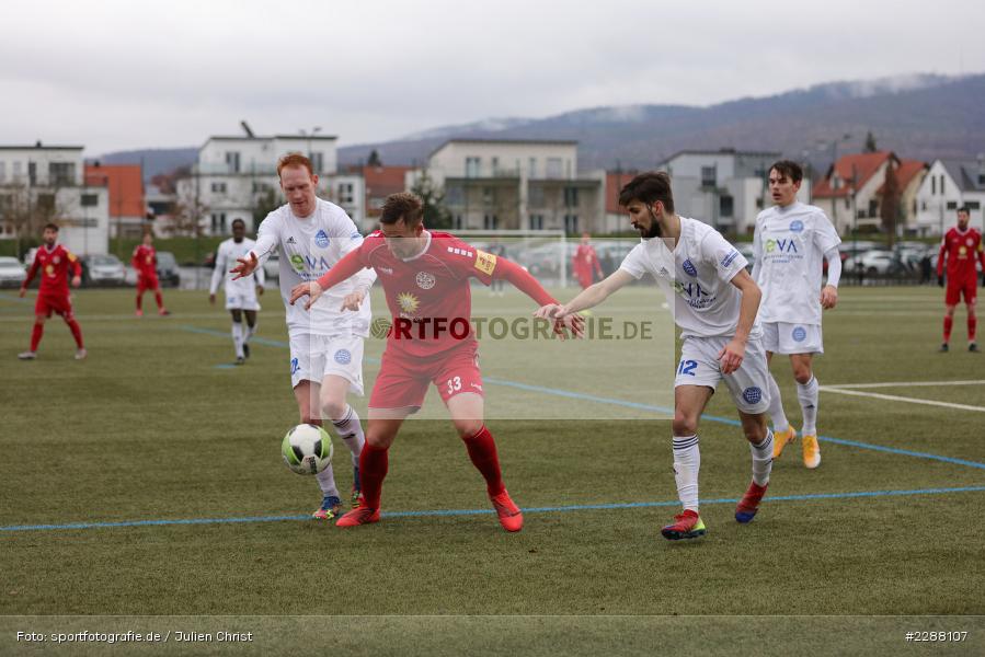 Marco Ferukoski, Nils Fischer, Moritz Göttel, Kunstrasenplatz, Alzenau, 06.02.2021, DFL, sport, action, Fussball, Deutschland, Februar 2021, Saison 2020/2021, RWK, FCB, Regionalliga Südwest, Regionalliga, TuS RW Koblenz, FC Bayern Alzenau - Bild-ID: 2288107 Marco Ferukoski, Nils Fischer, Moritz Göttel, Kunstrasenplatz, Alzenau, 06.02.2021, DFL, sport, action, Fussball, Deutschland, Februar 2021, Saison 2020/2021, RWK, FCB, Regionalliga Südwest, Regionalliga, TuS RW Koblenz, FC Bayern Alzenau - Bild-ID: 2288107