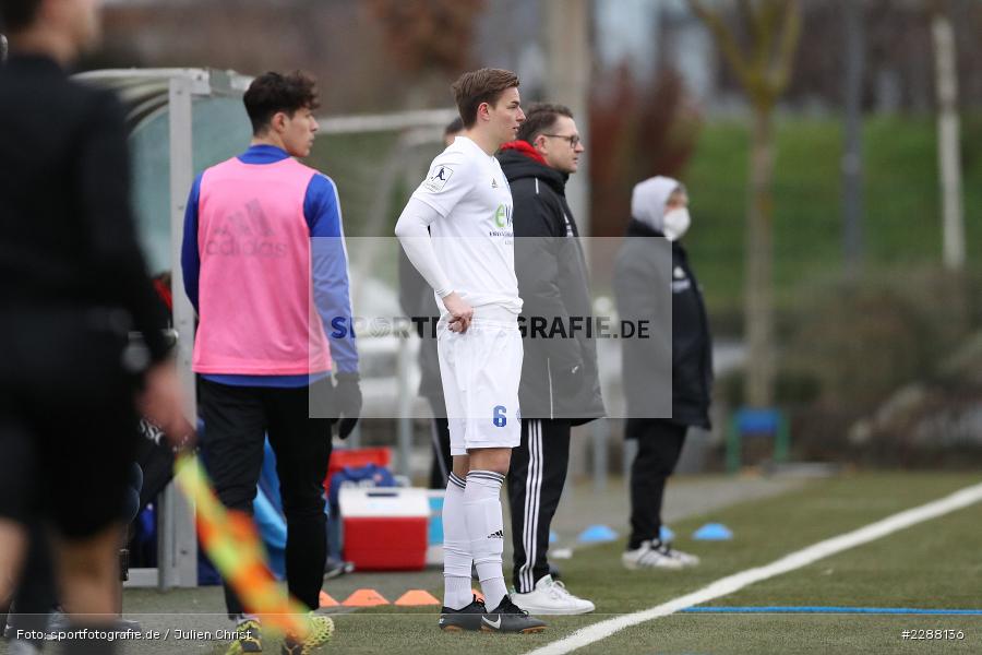 Luca Bergmann, Kunstrasenplatz, Alzenau, 06.02.2021, DFL, sport, action, Fussball, Deutschland, Februar 2021, Saison 2020/2021, RWK, FCB, Regionalliga Südwest, Regionalliga, TuS RW Koblenz, FC Bayern Alzenau - Bild-ID: 2288136