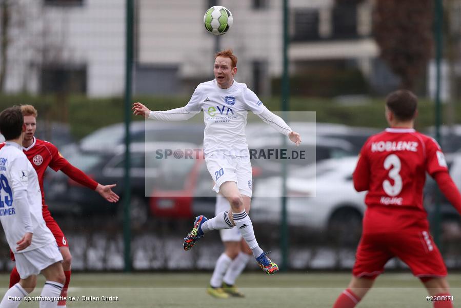 Nils Fischer, Kunstrasenplatz, Alzenau, 06.02.2021, DFL, sport, action, Fussball, Deutschland, Februar 2021, Saison 2020/2021, RWK, FCB, Regionalliga Südwest, Regionalliga, TuS RW Koblenz, FC Bayern Alzenau - Bild-ID: 2288171