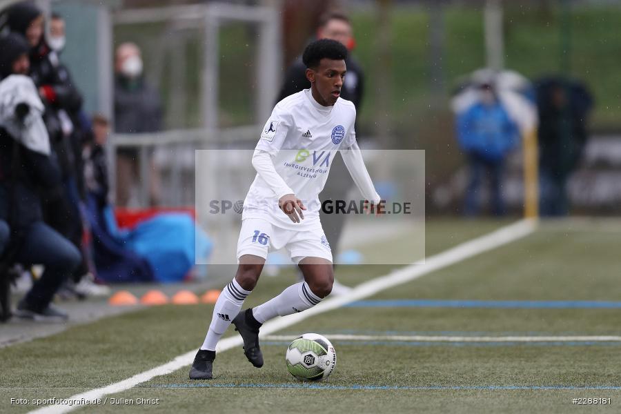 Henok Teklab, Kunstrasenplatz, Alzenau, 06.02.2021, DFL, sport, action, Fussball, Deutschland, Februar 2021, Saison 2020/2021, RWK, FCB, Regionalliga Südwest, Regionalliga, TuS RW Koblenz, FC Bayern Alzenau - Bild-ID: 2288181