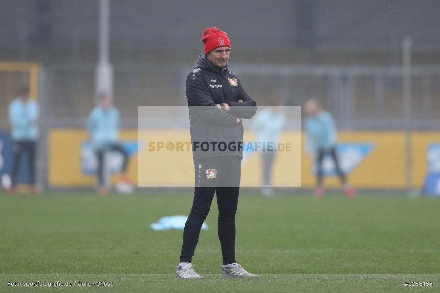 Trainer, Achim Feifel, Dietmar-Hopp-Stadion, Sinsheim, 07.02.2021, DFL, sport, action, Fussball, Deutschland, Februar 2021, Saison 2020/2021, B04, TSG, Bundesliga, FLYERALARM Frauen-Bundesliga, Frauen, FFBL, Bayer 04 Leverkusen, TSG 1899 Hoffenheim - Bild-ID: 2288183