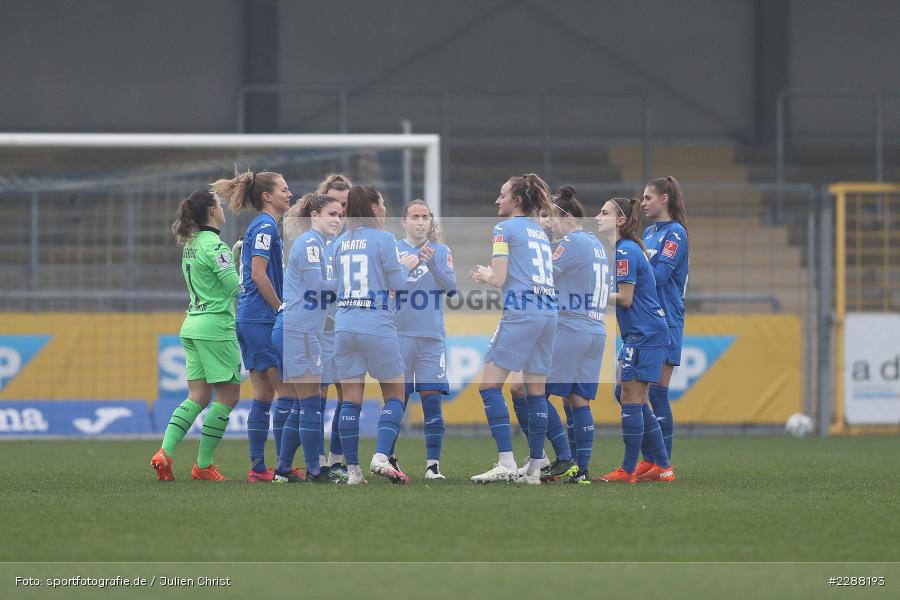 Mannschaftskreis, Dietmar-Hopp-Stadion, Sinsheim, 07.02.2021, DFL, sport, action, Fussball, Deutschland, Februar 2021, Saison 2020/2021, B04, TSG, Bundesliga, FLYERALARM Frauen-Bundesliga, Frauen, FFBL, Bayer 04 Leverkusen, TSG 1899 Hoffenheim - Bild-ID: 2288193