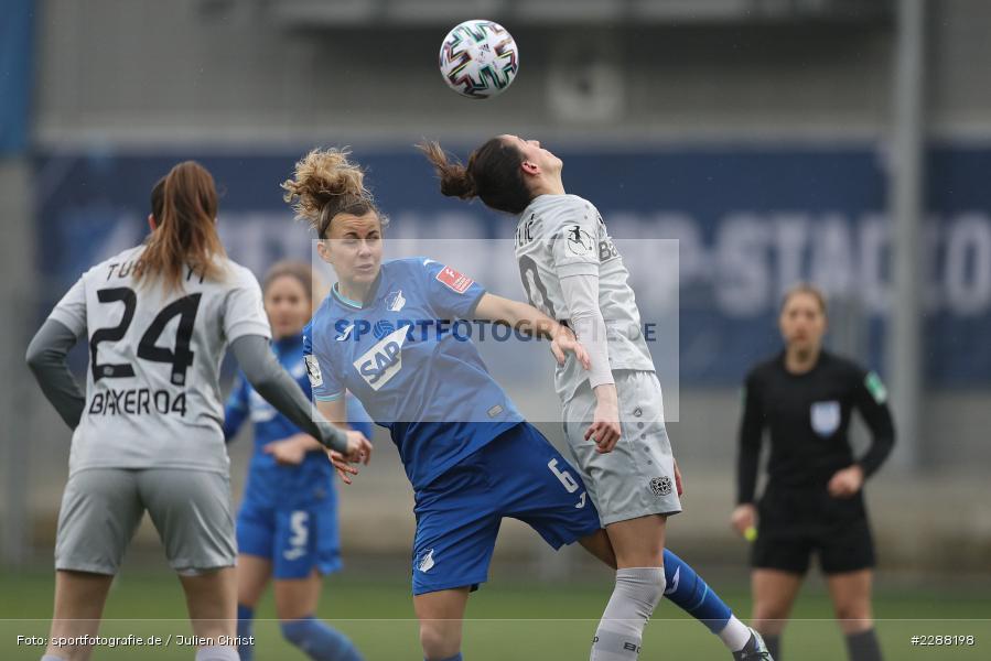 Milena Nikolic, Lena Lattwein, Dietmar-Hopp-Stadion, Sinsheim, 07.02.2021, DFL, sport, action, Fussball, Deutschland, Februar 2021, Saison 2020/2021, B04, TSG, Bundesliga, FLYERALARM Frauen-Bundesliga, Frauen, FFBL, Bayer 04 Leverkusen, TSG 1899 Hoffenheim - Bild-ID: 2288198 Milena Nikolic, Lena Lattwein, Dietmar-Hopp-Stadion, Sinsheim, 07.02.2021, DFL, sport, action, Fussball, Deutschland, Februar 2021, Saison 2020/2021, B04, TSG, Bundesliga, FLYERALARM Frauen-Bundesliga, Frauen, FFBL, Bayer 04 Leverkusen, TSG 1899 Hoffenheim - Bild-ID: 2288198