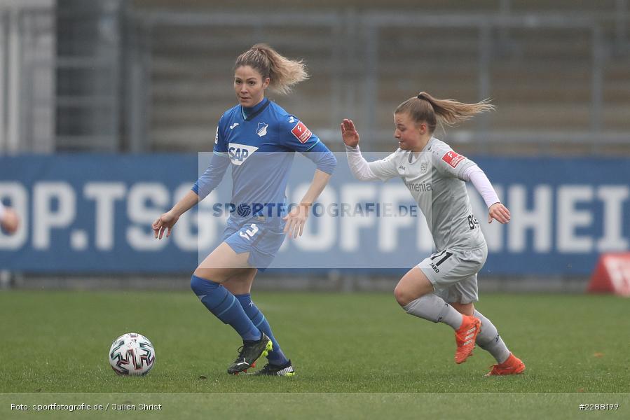 Kristin Kögel, Luana Bühler, Dietmar-Hopp-Stadion, Sinsheim, 07.02.2021, DFL, sport, action, Fussball, Deutschland, Februar 2021, Saison 2020/2021, B04, TSG, Bundesliga, FLYERALARM Frauen-Bundesliga, Frauen, FFBL, Bayer 04 Leverkusen, TSG 1899 Hoffenheim - Bild-ID: 2288199 Kristin Kögel, Luana Bühler, Dietmar-Hopp-Stadion, Sinsheim, 07.02.2021, DFL, sport, action, Fussball, Deutschland, Februar 2021, Saison 2020/2021, B04, TSG, Bundesliga, FLYERALARM Frauen-Bundesliga, Frauen, FFBL, Bayer 04 Leverkusen, TSG 1899 Hoffenheim - Bild-ID: 2288199