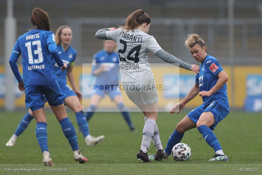 Lena Lattwein, Lilla Turanyi, Dietmar-Hopp-Stadion, Sinsheim, 07.02.2021, DFL, sport, action, Fussball, Deutschland, Februar 2021, Saison 2020/2021, B04, TSG, Bundesliga, FLYERALARM Frauen-Bundesliga, Frauen, FFBL, Bayer 04 Leverkusen, TSG 1899 Hoffenheim - Bild-ID: 2288222 Lena Lattwein, Lilla Turanyi, Dietmar-Hopp-Stadion, Sinsheim, 07.02.2021, DFL, sport, action, Fussball, Deutschland, Februar 2021, Saison 2020/2021, B04, TSG, Bundesliga, FLYERALARM Frauen-Bundesliga, Frauen, FFBL, Bayer 04 Leverkusen, TSG 1899 Hoffenheim - Bild-ID: 2288222