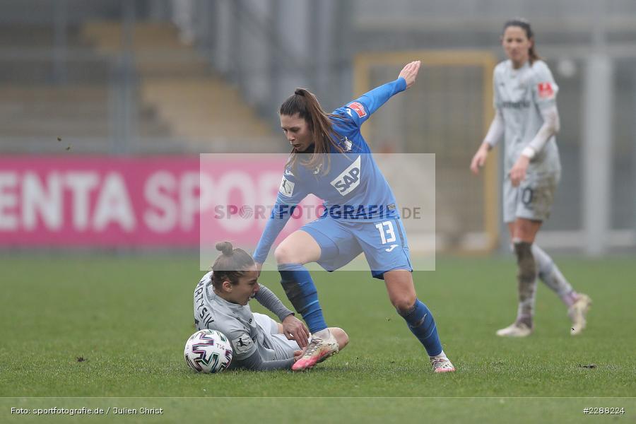 Sylwia Matysik, Isabella Hartig, Dietmar-Hopp-Stadion, Sinsheim, 07.02.2021, DFL, sport, action, Fussball, Deutschland, Februar 2021, Saison 2020/2021, B04, TSG, Bundesliga, FLYERALARM Frauen-Bundesliga, Frauen, FFBL, Bayer 04 Leverkusen, TSG 1899 Hoffenheim - Bild-ID: 2288224 Sylwia Matysik, Isabella Hartig, Dietmar-Hopp-Stadion, Sinsheim, 07.02.2021, DFL, sport, action, Fussball, Deutschland, Februar 2021, Saison 2020/2021, B04, TSG, Bundesliga, FLYERALARM Frauen-Bundesliga, Frauen, FFBL, Bayer 04 Leverkusen, TSG 1899 Hoffenheim - Bild-ID: 2288224
