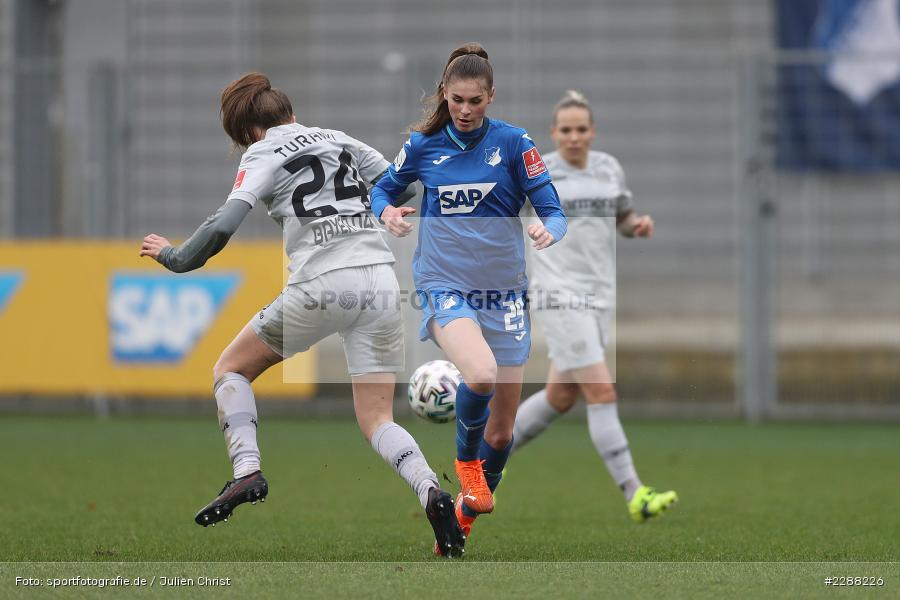 Lilla Turanyi, Jule Brand, Dietmar-Hopp-Stadion, Sinsheim, 07.02.2021, DFL, sport, action, Fussball, Deutschland, Februar 2021, Saison 2020/2021, B04, TSG, Bundesliga, FLYERALARM Frauen-Bundesliga, Frauen, FFBL, Bayer 04 Leverkusen, TSG 1899 Hoffenheim - Bild-ID: 2288226 Lilla Turanyi, Jule Brand, Dietmar-Hopp-Stadion, Sinsheim, 07.02.2021, DFL, sport, action, Fussball, Deutschland, Februar 2021, Saison 2020/2021, B04, TSG, Bundesliga, FLYERALARM Frauen-Bundesliga, Frauen, FFBL, Bayer 04 Leverkusen, TSG 1899 Hoffenheim - Bild-ID: 2288226
