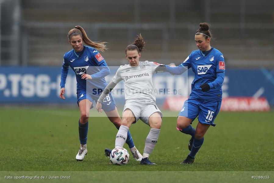 Nicole Billa, Tabea Waßmuth, Dora Zeller, Dietmar-Hopp-Stadion, Sinsheim, 07.02.2021, DFL, sport, action, Fussball, Deutschland, Februar 2021, Saison 2020/2021, B04, TSG, Bundesliga, FLYERALARM Frauen-Bundesliga, Frauen, FFBL, Bayer 04 Leverkusen, TSG 1899 Hoffenheim - Bild-ID: 2288233 Nicole Billa, Tabea Waßmuth, Dora Zeller, Dietmar-Hopp-Stadion, Sinsheim, 07.02.2021, DFL, sport, action, Fussball, Deutschland, Februar 2021, Saison 2020/2021, B04, TSG, Bundesliga, FLYERALARM Frauen-Bundesliga, Frauen, FFBL, Bayer 04 Leverkusen, TSG 1899 Hoffenheim - Bild-ID: 2288233
