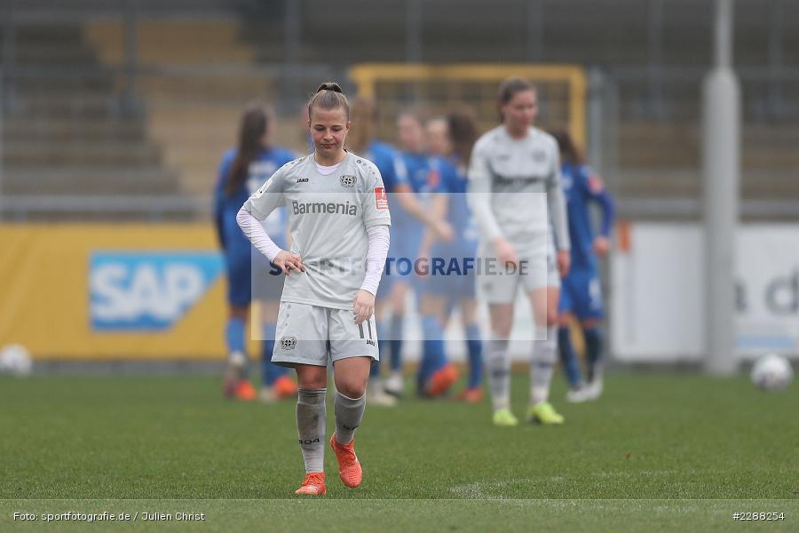 enttäuscht, Kristin Kögel, Dietmar-Hopp-Stadion, Sinsheim, 07.02.2021, DFL, sport, action, Fussball, Deutschland, Februar 2021, Saison 2020/2021, B04, TSG, Bundesliga, FLYERALARM Frauen-Bundesliga, Frauen, FFBL, Bayer 04 Leverkusen, TSG 1899 Hoffenheim - Bild-ID: 2288254 enttäuscht, Kristin Kögel, Dietmar-Hopp-Stadion, Sinsheim, 07.02.2021, DFL, sport, action, Fussball, Deutschland, Februar 2021, Saison 2020/2021, B04, TSG, Bundesliga, FLYERALARM Frauen-Bundesliga, Frauen, FFBL, Bayer 04 Leverkusen, TSG 1899 Hoffenheim - Bild-ID: 2288254