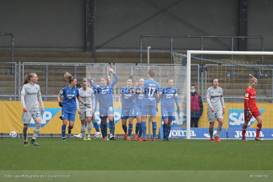 Franziska Harsch, Torjubel, Nicole Billa, Dietmar-Hopp-Stadion, Sinsheim, 07.02.2021, DFL, sport, action, Fussball, Deutschland, Februar 2021, Saison 2020/2021, B04, TSG, Bundesliga, FLYERALARM Frauen-Bundesliga, Frauen, FFBL, Bayer 04 Leverkusen, TSG 1899 Hoffenheim - Bild-ID: 2288256 Franziska Harsch, Torjubel, Nicole Billa, Dietmar-Hopp-Stadion, Sinsheim, 07.02.2021, DFL, sport, action, Fussball, Deutschland, Februar 2021, Saison 2020/2021, B04, TSG, Bundesliga, FLYERALARM Frauen-Bundesliga, Frauen, FFBL, Bayer 04 Leverkusen, TSG 1899 Hoffenheim - Bild-ID: 2288256