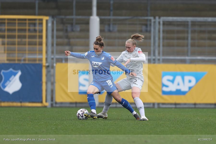 Frederike Kempe, Anne Fühner, Dietmar-Hopp-Stadion, Sinsheim, 07.02.2021, DFL, sport, action, Fussball, Deutschland, Februar 2021, Saison 2020/2021, B04, TSG, Bundesliga, FLYERALARM Frauen-Bundesliga, Frauen, FFBL, Bayer 04 Leverkusen, TSG 1899 Hoffenheim - Bild-ID: 2288259 Frederike Kempe, Anne Fühner, Dietmar-Hopp-Stadion, Sinsheim, 07.02.2021, DFL, sport, action, Fussball, Deutschland, Februar 2021, Saison 2020/2021, B04, TSG, Bundesliga, FLYERALARM Frauen-Bundesliga, Frauen, FFBL, Bayer 04 Leverkusen, TSG 1899 Hoffenheim - Bild-ID: 2288259