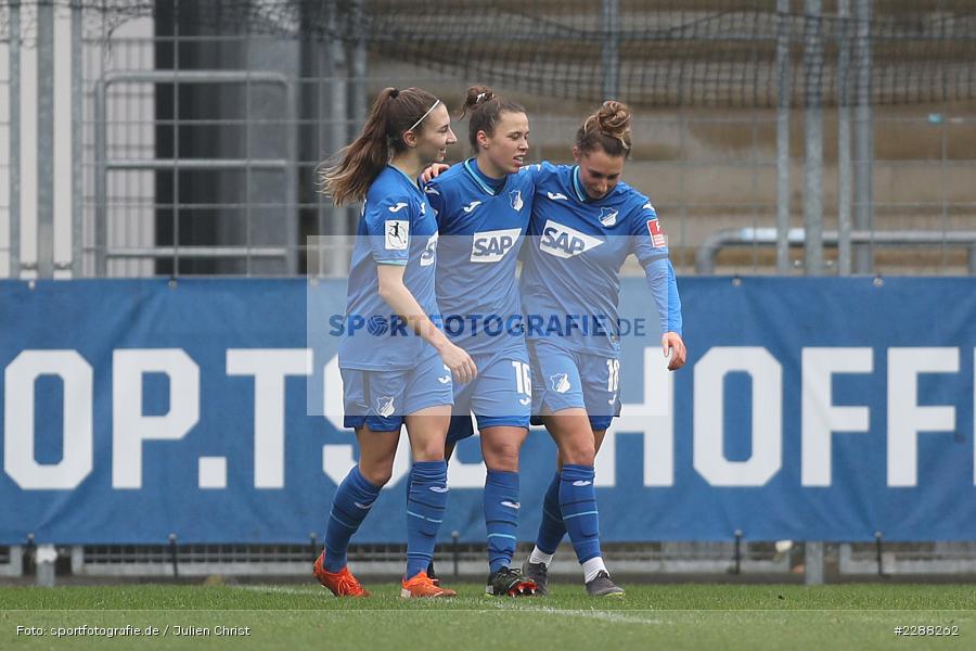 Torjubel, Anne Fühner, Katharina Naschenweng, Nicole Billa, Dietmar-Hopp-Stadion, Sinsheim, 07.02.2021, DFL, sport, action, Fussball, Deutschland, Februar 2021, Saison 2020/2021, B04, TSG, Bundesliga, FLYERALARM Frauen-Bundesliga, Frauen, FFBL, Bayer 04 Leverkusen, TSG 1899 Hoffenheim - Bild-ID: 2288262 Torjubel, Anne Fühner, Katharina Naschenweng, Nicole Billa, Dietmar-Hopp-Stadion, Sinsheim, 07.02.2021, DFL, sport, action, Fussball, Deutschland, Februar 2021, Saison 2020/2021, B04, TSG, Bundesliga, FLYERALARM Frauen-Bundesliga, Frauen, FFBL, Bayer 04 Leverkusen, TSG 1899 Hoffenheim - Bild-ID: 2288262
