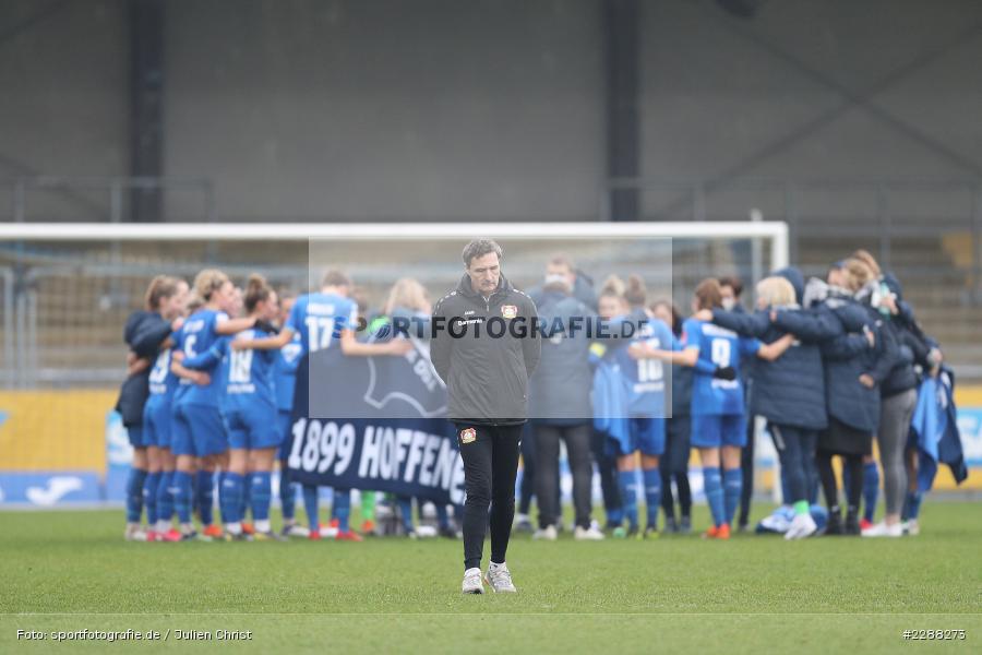 Emotionen, Enttäuscht, Achim Feifel, Dietmar-Hopp-Stadion, Sinsheim, 07.02.2021, DFL, sport, action, Fussball, Deutschland, Februar 2021, Saison 2020/2021, B04, TSG, Bundesliga, FLYERALARM Frauen-Bundesliga, Frauen, FFBL, Bayer 04 Leverkusen, TSG 1899 Hoffenheim - Bild-ID: 2288273