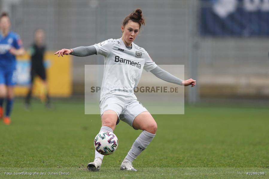 Gianna Rackow, Dietmar-Hopp-Stadion, Sinsheim, 07.02.2021, DFL, sport, action, Fussball, Deutschland, Februar 2021, Saison 2020/2021, B04, TSG, Bundesliga, FLYERALARM Frauen-Bundesliga, Frauen, FFBL, Bayer 04 Leverkusen, TSG 1899 Hoffenheim - Bild-ID: 2288288