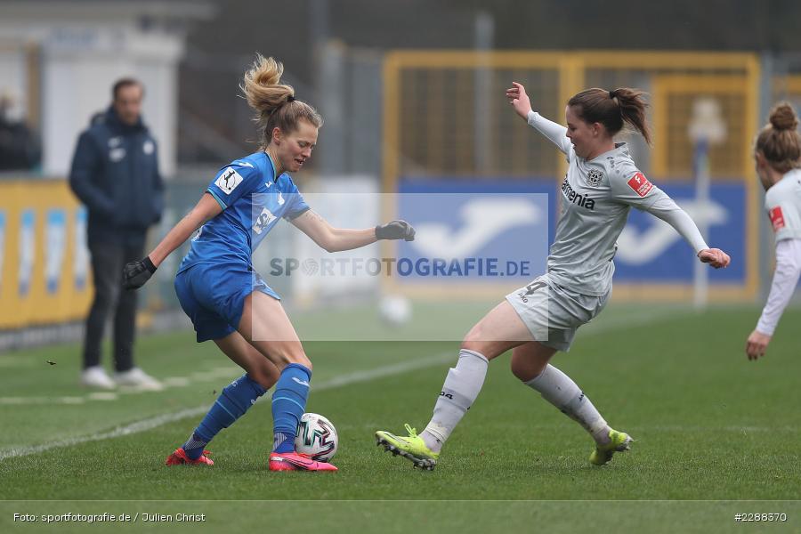 Sylwia Matysik, Maximiliane Rall, Dietmar-Hopp-Stadion, Sinsheim, 07.02.2021, DFL, sport, action, Fussball, Deutschland, Februar 2021, Saison 2020/2021, B04, TSG, Bundesliga, FLYERALARM Frauen-Bundesliga, Frauen, FFBL, Bayer 04 Leverkusen, TSG 1899 Hoffenheim - Bild-ID: 2288370