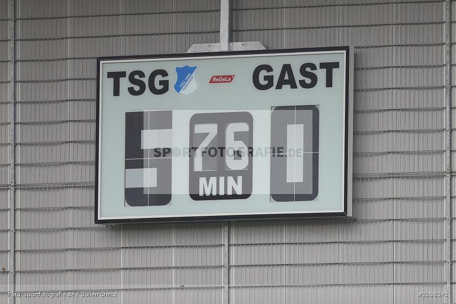 Anzeigetafel, Dietmar-Hopp-Stadion, Sinsheim, 07.02.2021, DFL, sport, action, Fussball, Deutschland, Februar 2021, Saison 2020/2021, B04, TSG, Bundesliga, FLYERALARM Frauen-Bundesliga, Frauen, FFBL, Bayer 04 Leverkusen, TSG 1899 Hoffenheim - Bild-ID: 2288392 Anzeigetafel, Dietmar-Hopp-Stadion, Sinsheim, 07.02.2021, DFL, sport, action, Fussball, Deutschland, Februar 2021, Saison 2020/2021, B04, TSG, Bundesliga, FLYERALARM Frauen-Bundesliga, Frauen, FFBL, Bayer 04 Leverkusen, TSG 1899 Hoffenheim - Bild-ID: 2288392
