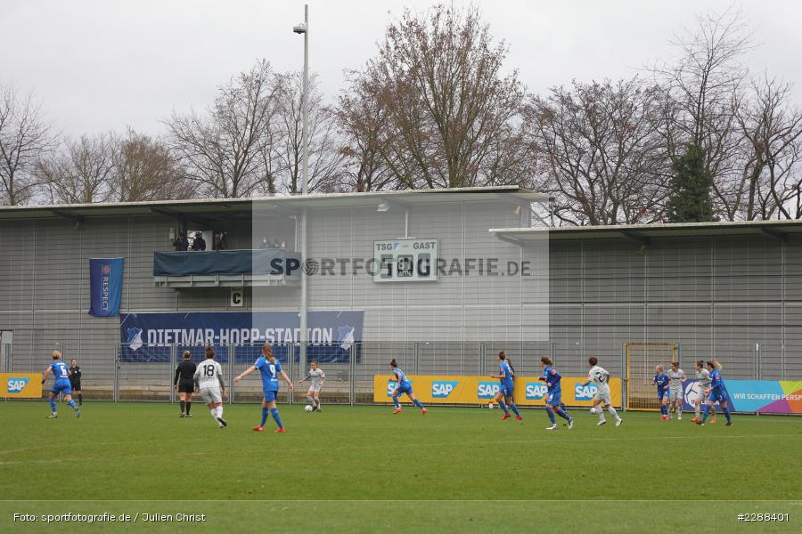 Spielszene, Dietmar-Hopp-Stadion, Sinsheim, 07.02.2021, DFL, sport, action, Fussball, Deutschland, Februar 2021, Saison 2020/2021, B04, TSG, Bundesliga, FLYERALARM Frauen-Bundesliga, Frauen, FFBL, Bayer 04 Leverkusen, TSG 1899 Hoffenheim - Bild-ID: 2288401 Spielszene, Dietmar-Hopp-Stadion, Sinsheim, 07.02.2021, DFL, sport, action, Fussball, Deutschland, Februar 2021, Saison 2020/2021, B04, TSG, Bundesliga, FLYERALARM Frauen-Bundesliga, Frauen, FFBL, Bayer 04 Leverkusen, TSG 1899 Hoffenheim - Bild-ID: 2288401