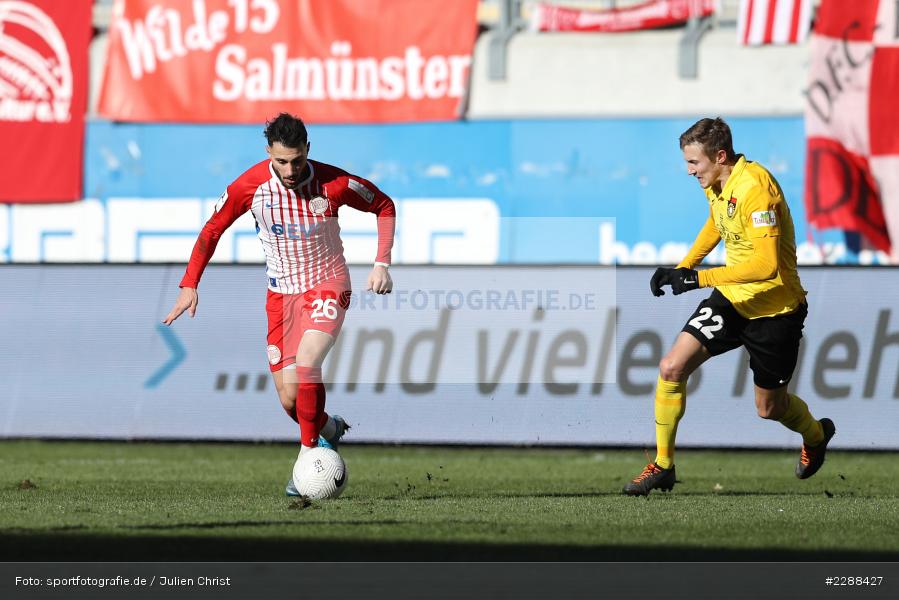 Sebastian Schiek, Davud Tuma, sport, action, Sparda-Bank-Hessen-Stadion, Saison 2020/2021, SG Sonnenhof Großaspach, Regionalliga Südwest, Regionalliga, Offenbach, OFC, Kickers Offenbach, Fussball, Februar 2021, Deutschland, DFL, 4. Liga, 13.02.2021 - Bild-ID: 2288427 Sebastian Schiek, Davud Tuma, sport, action, Sparda-Bank-Hessen-Stadion, Saison 2020/2021, SG Sonnenhof Großaspach, Regionalliga Südwest, Regionalliga, Offenbach, OFC, Kickers Offenbach, Fussball, Februar 2021, Deutschland, DFL, 4. Liga, 13.02.2021 - Bild-ID: 2288427