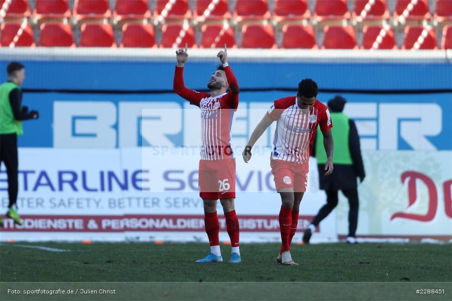 Torjubel, Davud Tuma, sport, action, Sparda-Bank-Hessen-Stadion, Saison 2020/2021, SG Sonnenhof Großaspach, Regionalliga Südwest, Regionalliga, Offenbach, OFC, Kickers Offenbach, Fussball, Februar 2021, Deutschland, DFL, 4. Liga, 13.02.2021 - Bild-ID: 2288451 Torjubel, Davud Tuma, sport, action, Sparda-Bank-Hessen-Stadion, Saison 2020/2021, SG Sonnenhof Großaspach, Regionalliga Südwest, Regionalliga, Offenbach, OFC, Kickers Offenbach, Fussball, Februar 2021, Deutschland, DFL, 4. Liga, 13.02.2021 - Bild-ID: 2288451