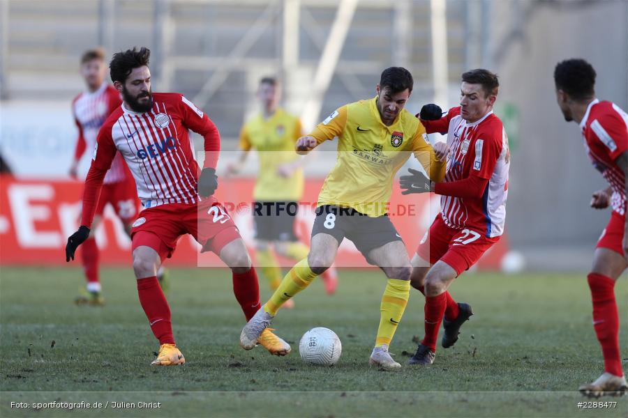 Charles-Elie Laprevotte, Florent Bojaj, Georgios Pintidis, sport, action, Sparda-Bank-Hessen-Stadion, Saison 2020/2021, SG Sonnenhof Großaspach, Regionalliga Südwest, Regionalliga, Offenbach, OFC, Kickers Offenbach, Fussball, Februar 2021, Deutschland, DFL, 4. Liga, 13.02.2021 - Bild-ID: 2288477 Charles-Elie Laprevotte, Florent Bojaj, Georgios Pintidis, sport, action, Sparda-Bank-Hessen-Stadion, Saison 2020/2021, SG Sonnenhof Großaspach, Regionalliga Südwest, Regionalliga, Offenbach, OFC, Kickers Offenbach, Fussball, Februar 2021, Deutschland, DFL, 4. Liga, 13.02.2021 - Bild-ID: 2288477