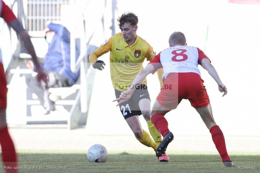 Maik Vetter, Darius Held, sport, action, Sparda-Bank-Hessen-Stadion, Saison 2020/2021, SG Sonnenhof Großaspach, Regionalliga Südwest, Regionalliga, Offenbach, OFC, Kickers Offenbach, Fussball, Februar 2021, Deutschland, DFL, 4. Liga, 13.02.2021 - Bild-ID: 2288480 Maik Vetter, Darius Held, sport, action, Sparda-Bank-Hessen-Stadion, Saison 2020/2021, SG Sonnenhof Großaspach, Regionalliga Südwest, Regionalliga, Offenbach, OFC, Kickers Offenbach, Fussball, Februar 2021, Deutschland, DFL, 4. Liga, 13.02.2021 - Bild-ID: 2288480
