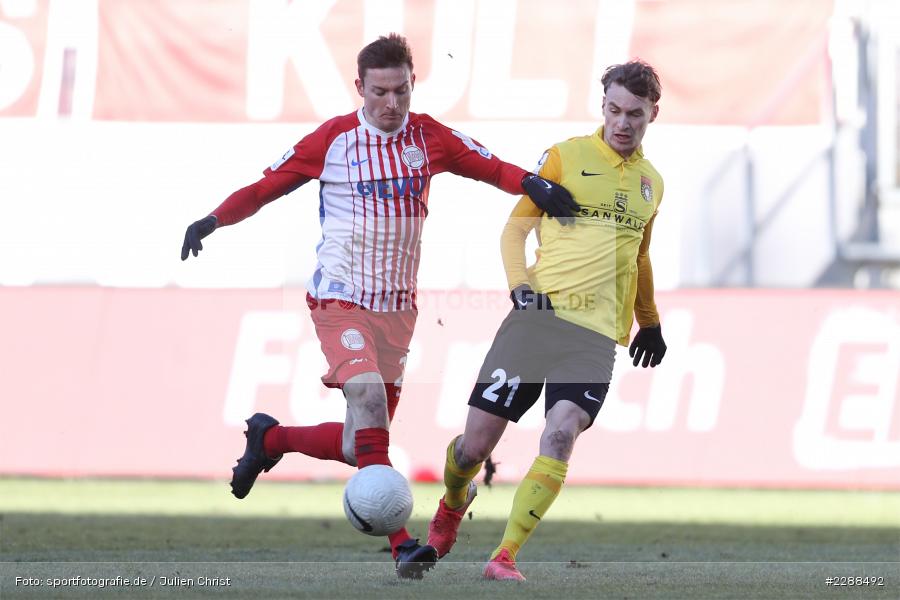 Darius Held, Charles-Elie Laprevotte, sport, action, Sparda-Bank-Hessen-Stadion, Saison 2020/2021, SG Sonnenhof Großaspach, Regionalliga Südwest, Regionalliga, Offenbach, OFC, Kickers Offenbach, Fussball, Februar 2021, Deutschland, DFL, 4. Liga, 13.02.2021 - Bild-ID: 2288492 Darius Held, Charles-Elie Laprevotte, sport, action, Sparda-Bank-Hessen-Stadion, Saison 2020/2021, SG Sonnenhof Großaspach, Regionalliga Südwest, Regionalliga, Offenbach, OFC, Kickers Offenbach, Fussball, Februar 2021, Deutschland, DFL, 4. Liga, 13.02.2021 - Bild-ID: 2288492