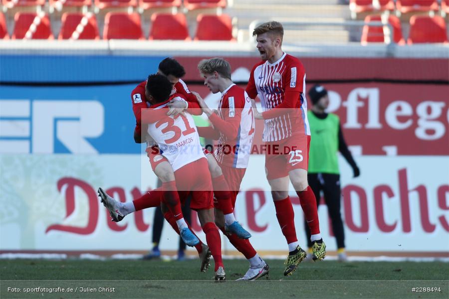 Emotionen, Torjubel, Mathias Fetsch, Malte Karbstein, Davud Tuma, Ronny Marcos, sport, action, Sparda-Bank-Hessen-Stadion, Saison 2020/2021, SG Sonnenhof Großaspach, Regionalliga Südwest, Regionalliga, Offenbach, OFC, Kickers Offenbach, Fussball, Februar 2021, Deutschland, DFL, 4. Liga, 13.02.2021 - Bild-ID: 2288494 Emotionen, Torjubel, Mathias Fetsch, Malte Karbstein, Davud Tuma, Ronny Marcos, sport, action, Sparda-Bank-Hessen-Stadion, Saison 2020/2021, SG Sonnenhof Großaspach, Regionalliga Südwest, Regionalliga, Offenbach, OFC, Kickers Offenbach, Fussball, Februar 2021, Deutschland, DFL, 4. Liga, 13.02.2021 - Bild-ID: 2288494