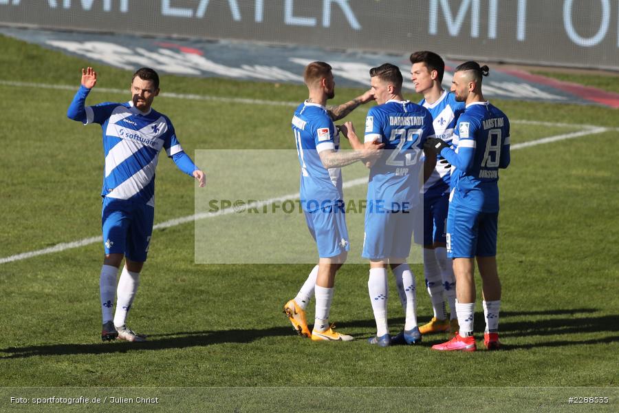 Torjubel, Serdar Dursun, Mathias Honsak, Merck-Stadion, Darmstadt, 14.02.2021, DFL, sport, action, Fussball, Deutschland, Februar 2021, Saison 2020/2021, OSN, D98, Bundesliga, 2. Bundesliga, VfL Osnabrück, SV Darmstadt 98 - Bild-ID: 2288535 Torjubel, Serdar Dursun, Mathias Honsak, Merck-Stadion, Darmstadt, 14.02.2021, DFL, sport, action, Fussball, Deutschland, Februar 2021, Saison 2020/2021, OSN, D98, Bundesliga, 2. Bundesliga, VfL Osnabrück, SV Darmstadt 98 - Bild-ID: 2288535