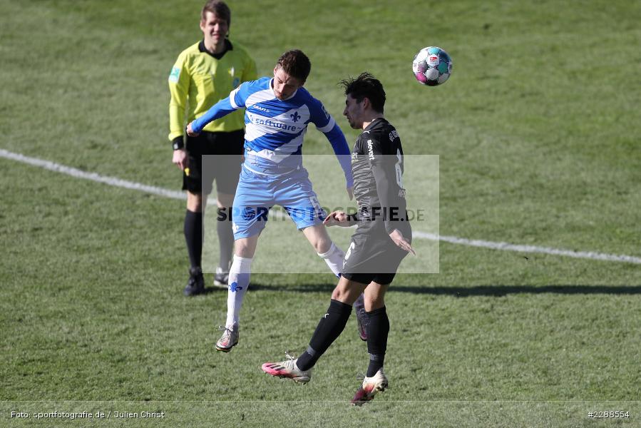 Ludovit Reis, Marvin Mehlem, Merck-Stadion, Darmstadt, 14.02.2021, DFL, sport, action, Fussball, Deutschland, Februar 2021, Saison 2020/2021, OSN, D98, Bundesliga, 2. Bundesliga, VfL Osnabrück, SV Darmstadt 98 - Bild-ID: 2288554