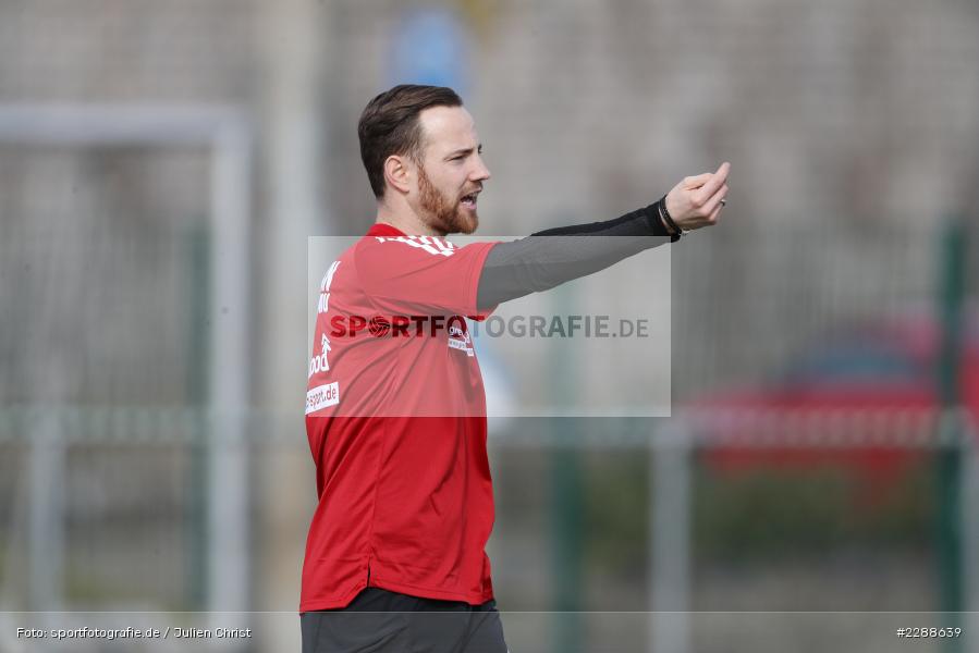 Trainer, Fabian Bäcker, Kunstrasenplatz, Alzenau, 20.02.2021, DFL, sport, action, Fussball, Deutschland, Februar 2021, Saison 2020/2021, FCA, FCB, 4. Liga, Regionalliga, Regionalliga Südwest, FC-Astoria Walldorf, FC Bayern Alzenau - Bild-ID: 2288639