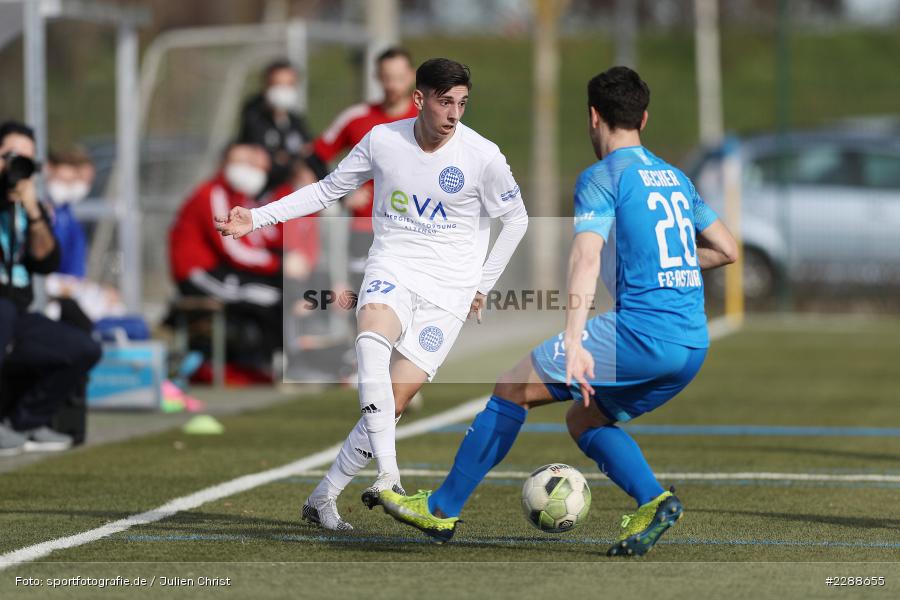 Christoph Becker, Pedro Almeida Morais, Kunstrasenplatz, Alzenau, 20.02.2021, DFL, sport, action, Fussball, Deutschland, Februar 2021, Saison 2020/2021, FCA, FCB, 4. Liga, Regionalliga, Regionalliga Südwest, FC-Astoria Walldorf, FC Bayern Alzenau - Bild-ID: 2288655 Christoph Becker, Pedro Almeida Morais, Kunstrasenplatz, Alzenau, 20.02.2021, DFL, sport, action, Fussball, Deutschland, Februar 2021, Saison 2020/2021, FCA, FCB, 4. Liga, Regionalliga, Regionalliga Südwest, FC-Astoria Walldorf, FC Bayern Alzenau - Bild-ID: 2288655