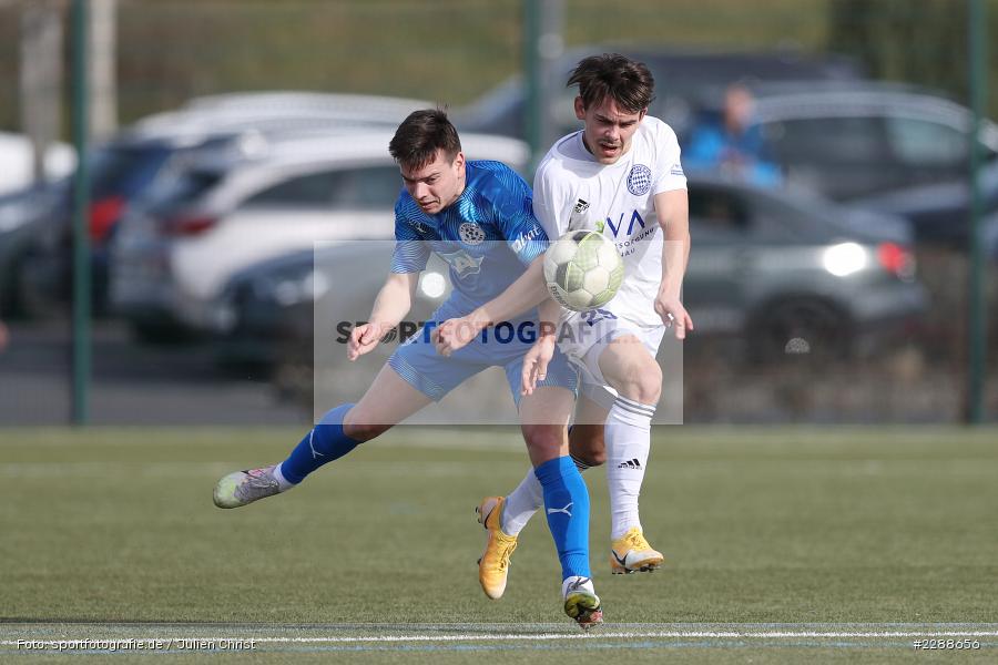 Jonas Weik, Jonas Kummer, Kunstrasenplatz, Alzenau, 20.02.2021, DFL, sport, action, Fussball, Deutschland, Februar 2021, Saison 2020/2021, FCA, FCB, 4. Liga, Regionalliga, Regionalliga Südwest, FC-Astoria Walldorf, FC Bayern Alzenau - Bild-ID: 2288656