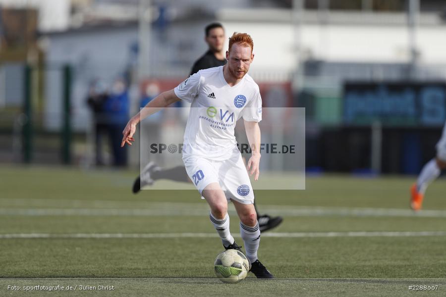 Nils Fischer, Kunstrasenplatz, Alzenau, 20.02.2021, DFL, sport, action, Fussball, Deutschland, Februar 2021, Saison 2020/2021, FCA, FCB, 4. Liga, Regionalliga, Regionalliga Südwest, FC-Astoria Walldorf, FC Bayern Alzenau - Bild-ID: 2288667