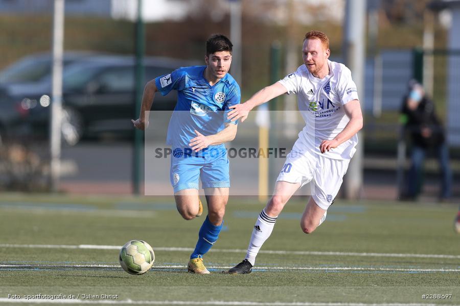 Nils Fischer, Morris Christopher Nag, Kunstrasenplatz, Alzenau, 20.02.2021, DFL, sport, action, Fussball, Deutschland, Februar 2021, Saison 2020/2021, FCA, FCB, 4. Liga, Regionalliga, Regionalliga Südwest, FC-Astoria Walldorf, FC Bayern Alzenau - Bild-ID: 2288697 Nils Fischer, Morris Christopher Nag, Kunstrasenplatz, Alzenau, 20.02.2021, DFL, sport, action, Fussball, Deutschland, Februar 2021, Saison 2020/2021, FCA, FCB, 4. Liga, Regionalliga, Regionalliga Südwest, FC-Astoria Walldorf, FC Bayern Alzenau - Bild-ID: 2288697