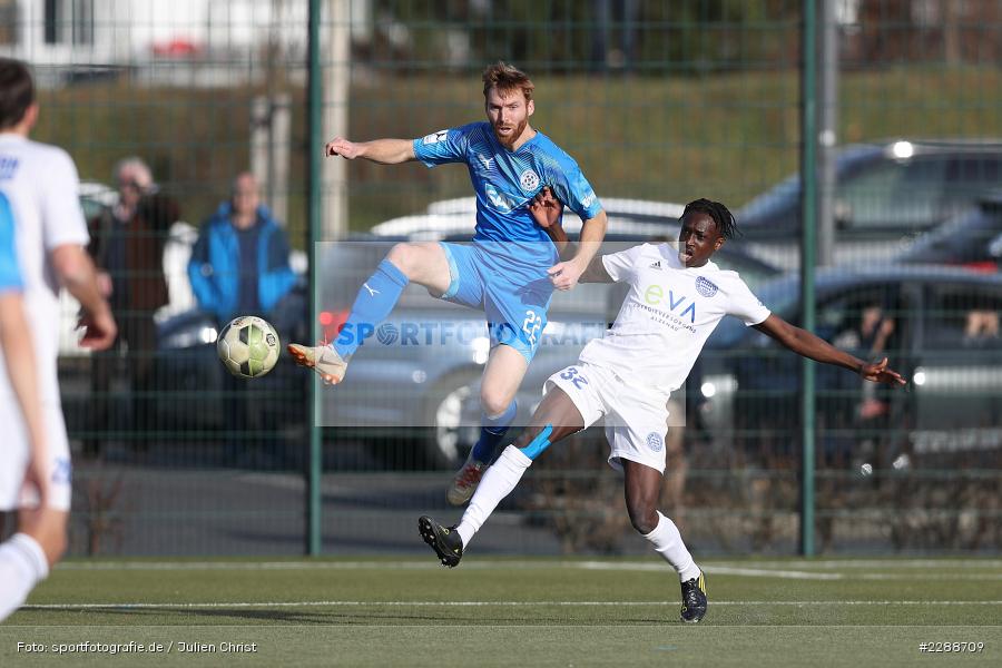Umar Saho Sarho, Nico Hammann, Kunstrasenplatz, Alzenau, 20.02.2021, DFL, sport, action, Fussball, Deutschland, Februar 2021, Saison 2020/2021, FCA, FCB, 4. Liga, Regionalliga, Regionalliga Südwest, FC-Astoria Walldorf, FC Bayern Alzenau - Bild-ID: 2288709 Umar Saho Sarho, Nico Hammann, Kunstrasenplatz, Alzenau, 20.02.2021, DFL, sport, action, Fussball, Deutschland, Februar 2021, Saison 2020/2021, FCA, FCB, 4. Liga, Regionalliga, Regionalliga Südwest, FC-Astoria Walldorf, FC Bayern Alzenau - Bild-ID: 2288709