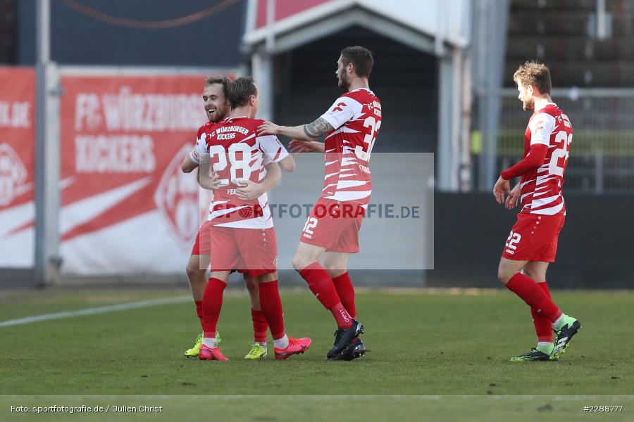 Emotionen, Torjubel, Martin Hašek, FLYERALARM Arena, Würzburg, 21.02.2021, DFL, sport, action, Fussball, Deutschland, Februar 2021, Saison 2020/2021, HSV, FWK, Bundesliga, 2. Bundesliga, Hamburger SV, FC Würzburger Kickers - Bild-ID: 2288777