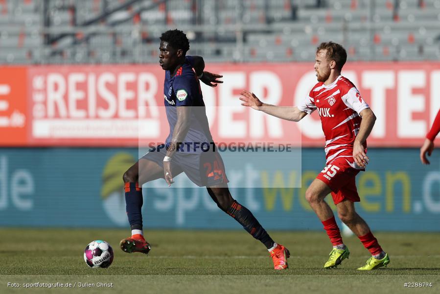 Martin Hašek, Amadou Mvom Onana, FLYERALARM Arena, Würzburg, 21.02.2021, DFL, sport, action, Fussball, Deutschland, Februar 2021, Saison 2020/2021, HSV, FWK, Bundesliga, 2. Bundesliga, Hamburger SV, FC Würzburger Kickers - Bild-ID: 2288794 Martin Hašek, Amadou Mvom Onana, FLYERALARM Arena, Würzburg, 21.02.2021, DFL, sport, action, Fussball, Deutschland, Februar 2021, Saison 2020/2021, HSV, FWK, Bundesliga, 2. Bundesliga, Hamburger SV, FC Würzburger Kickers - Bild-ID: 2288794