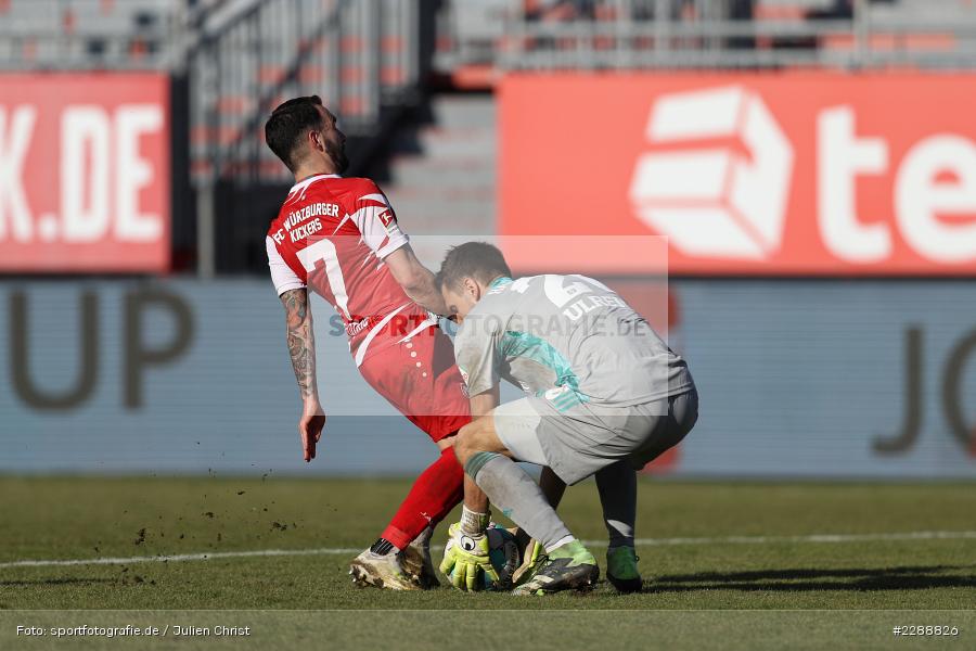 Sven Ulreich, Mitja Lotric, FLYERALARM Arena, Würzburg, 21.02.2021, DFL, sport, action, Fussball, Deutschland, Februar 2021, Saison 2020/2021, HSV, FWK, Bundesliga, 2. Bundesliga, Hamburger SV, FC Würzburger Kickers - Bild-ID: 2288826